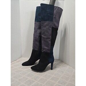 RIALTO Women's Carpio Boot Color Navy/Multi Suedette Size 8M Style CARPIO